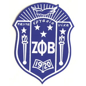 Zeta Phi Beta shield
